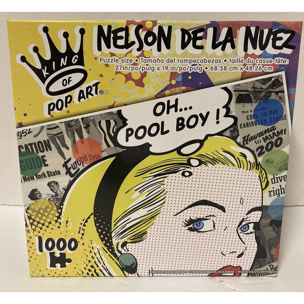 Nelson De La Nuez King Of Pop Art 1000 Piece Jigsaw Puzzle Pool Boy